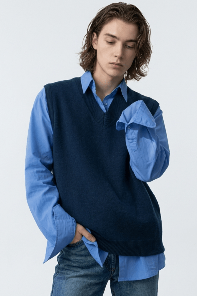 [MRCYC] Color V Neck Vest na40