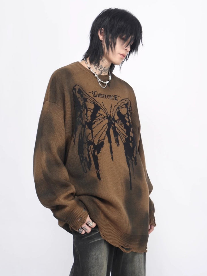 【Mz】broken holes sweater na1474