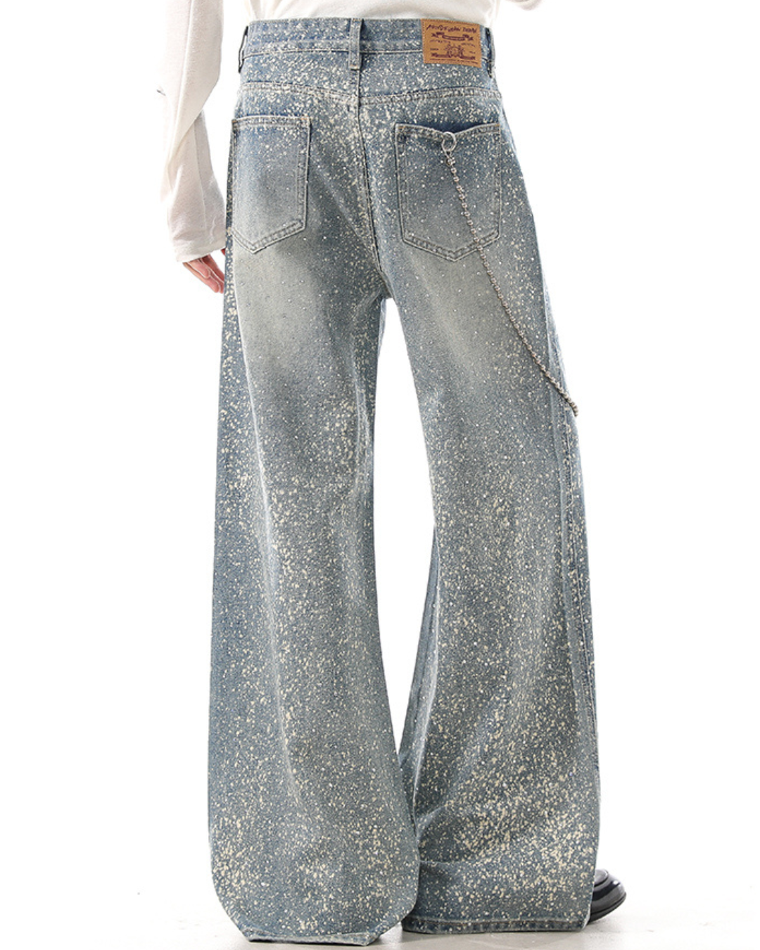 [BLANKIN] Grain Washed Wide Jeans na2281