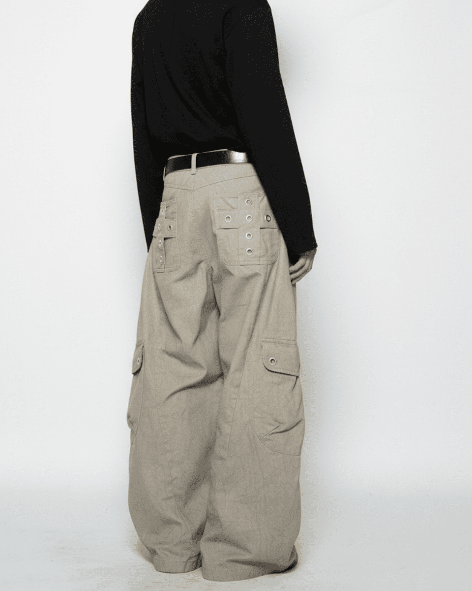 Distressed Wide Slacks na2330