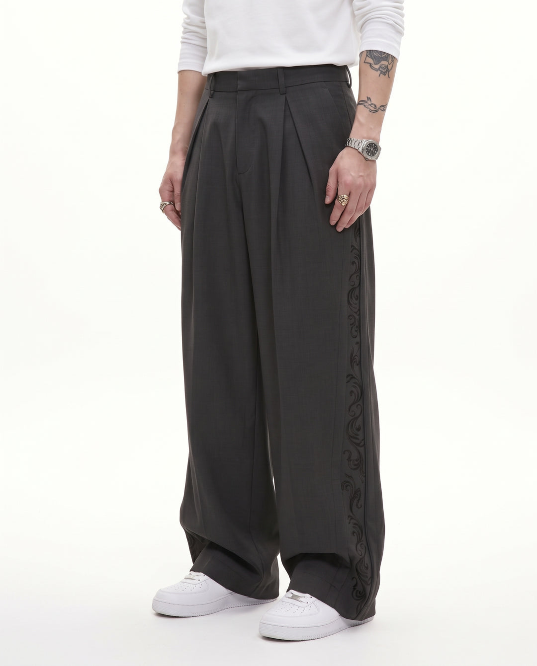 Embroidered Wide Pants na3205