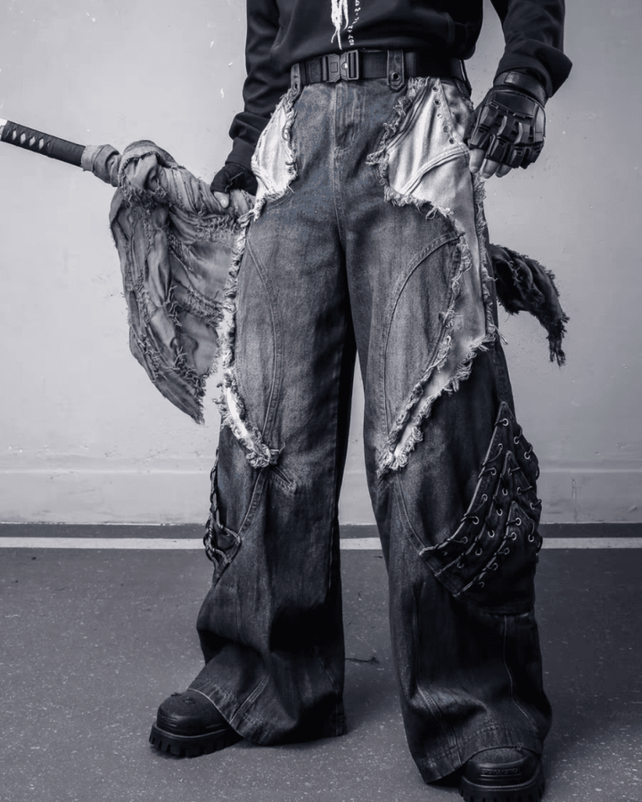 VOID LACE CARGO PANTS na2311