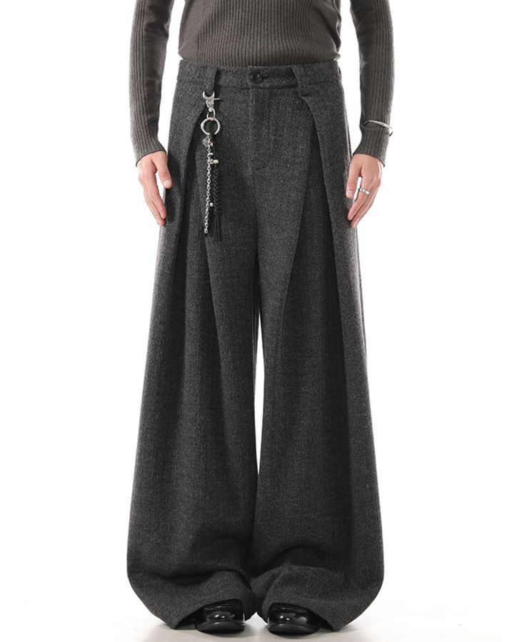 [BLANKIN] Muted Volume Wide Slacks na2284