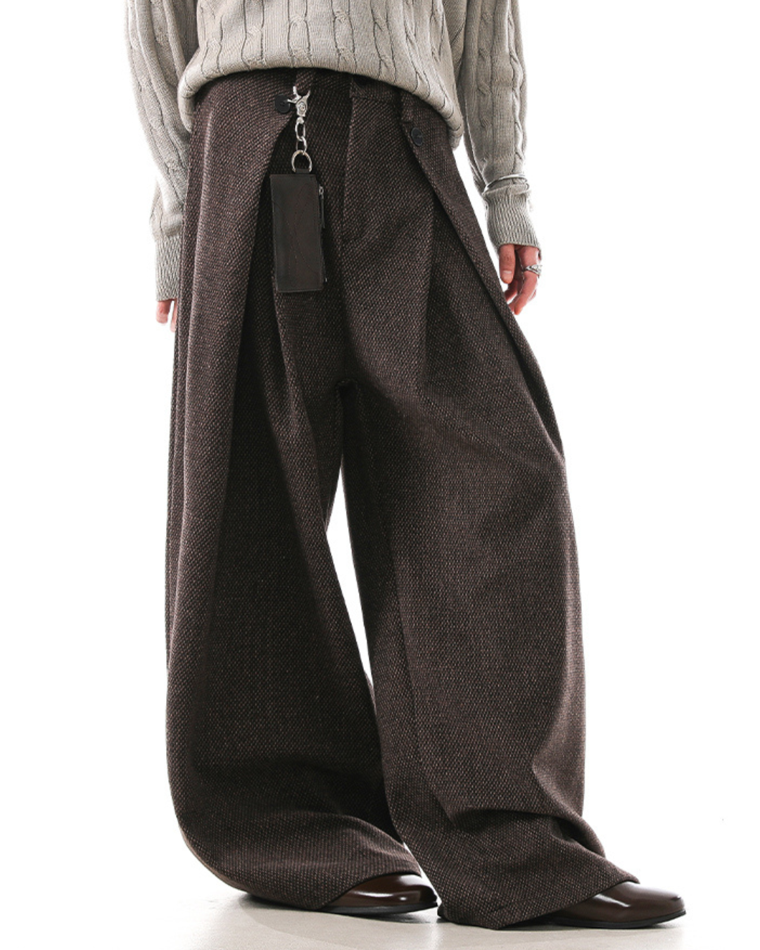 [BLANKIN] Crafted Volume Wide Slacks na2280