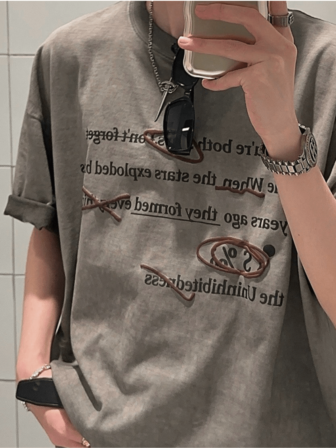 【JH HOMME】graffiti short-sleeved T-shirt  na1321