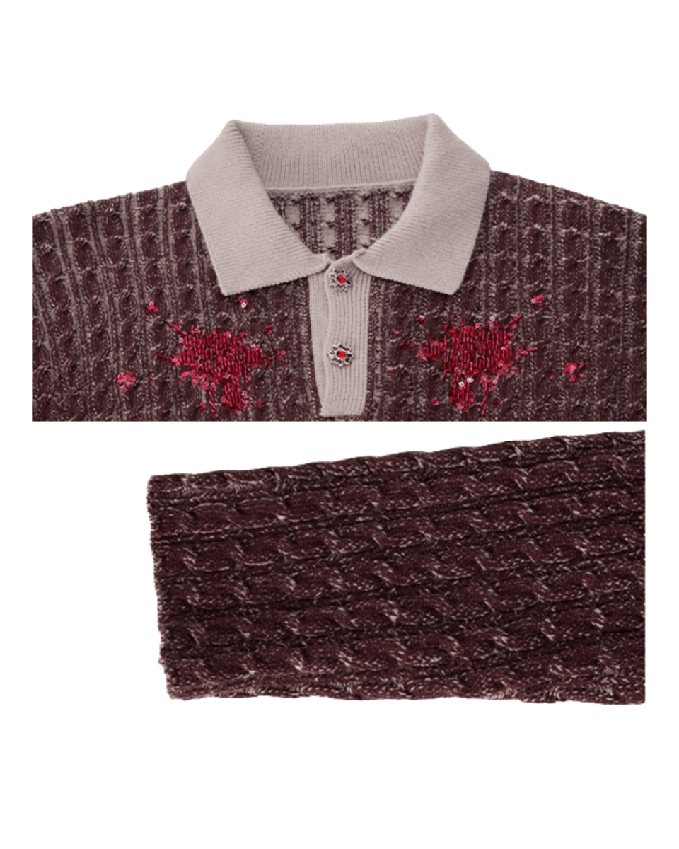 [ArguE CulturE] Garnet Bloom Knit Top na2250
