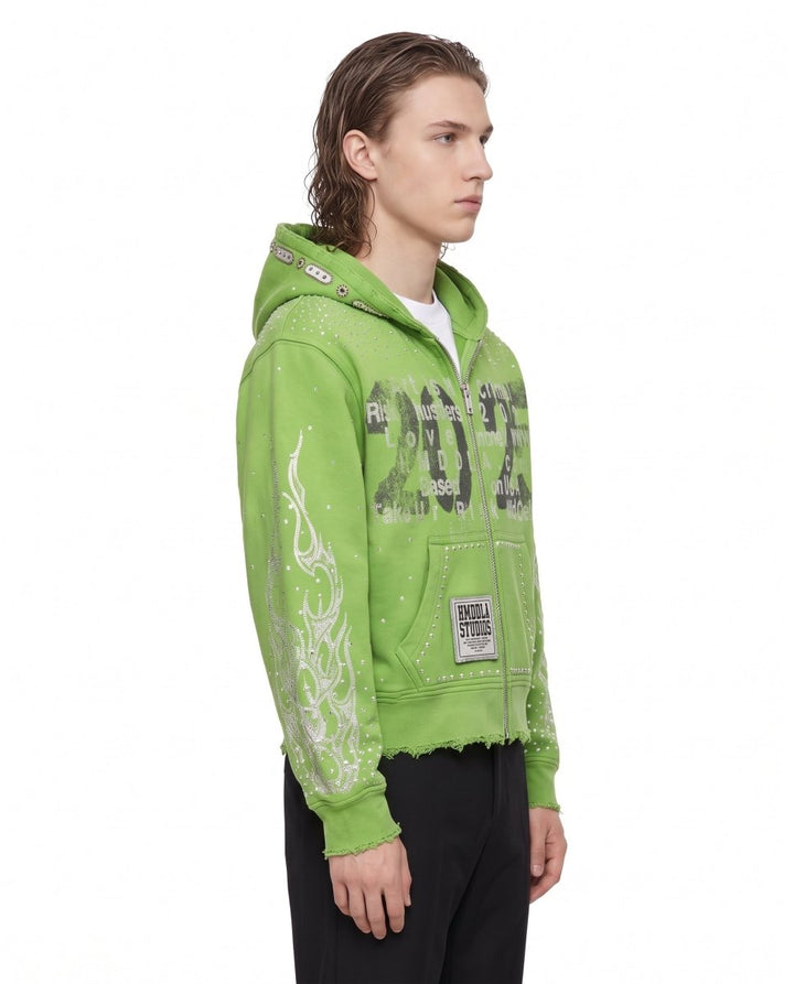 Studded Zip Hoodie na3228