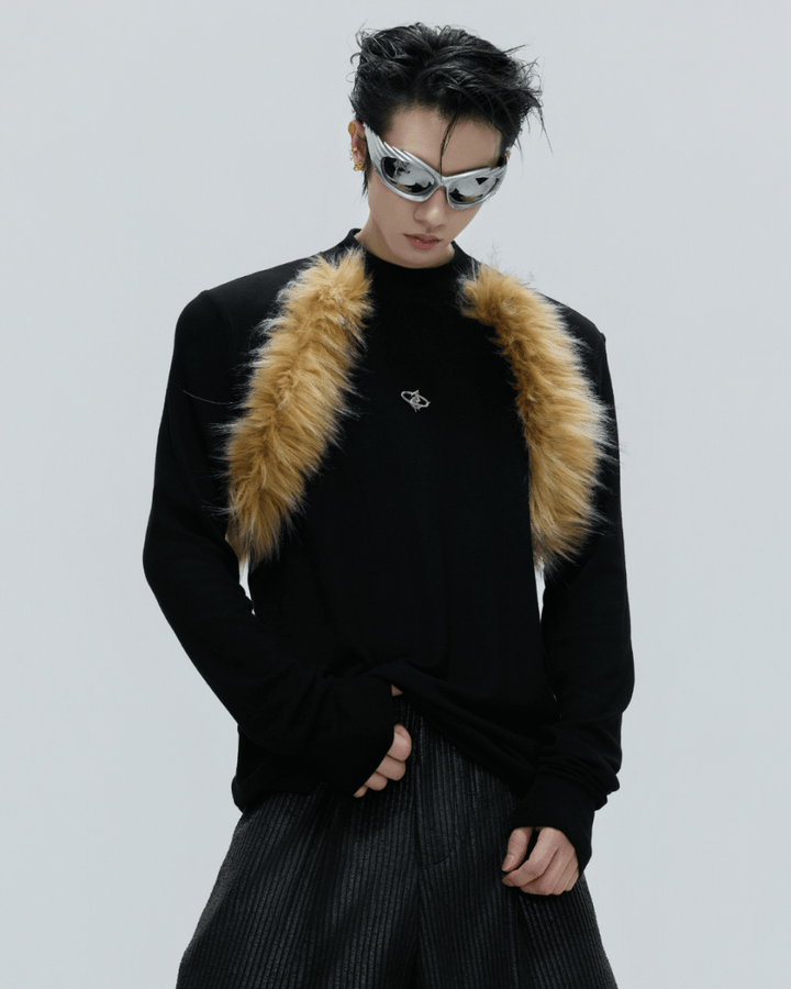 [ArguE CulturE] Golden Fang Fur Knit na2253