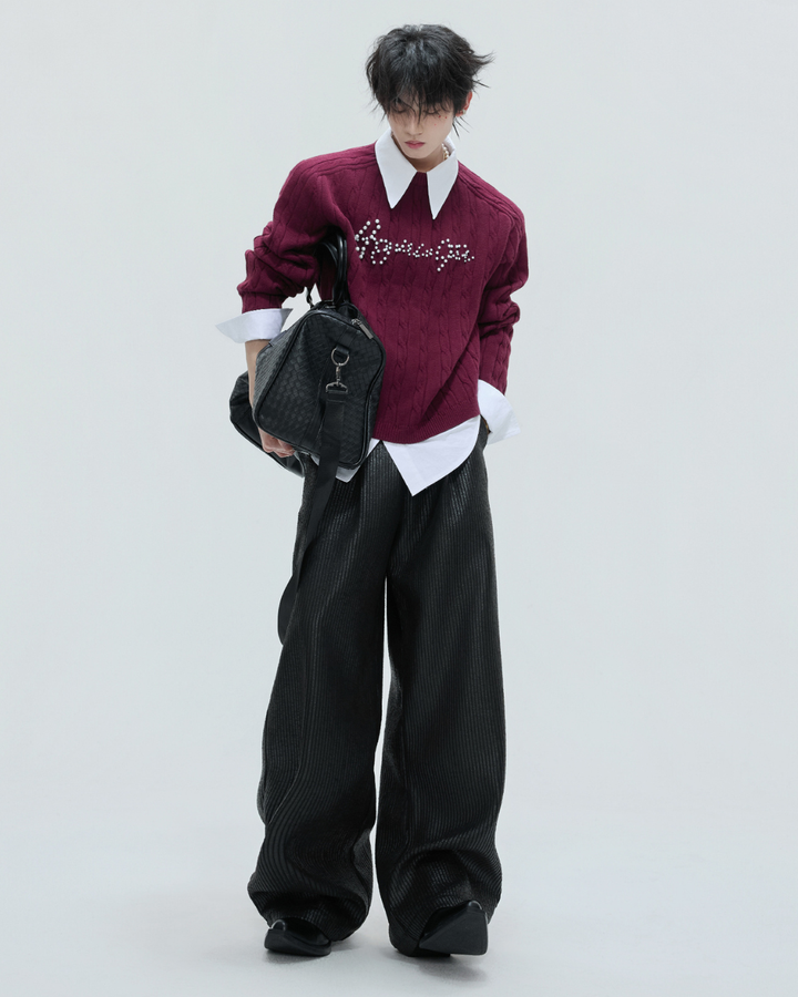 [ArguE CulturE]Pearl Logo Knit Sweater na2267