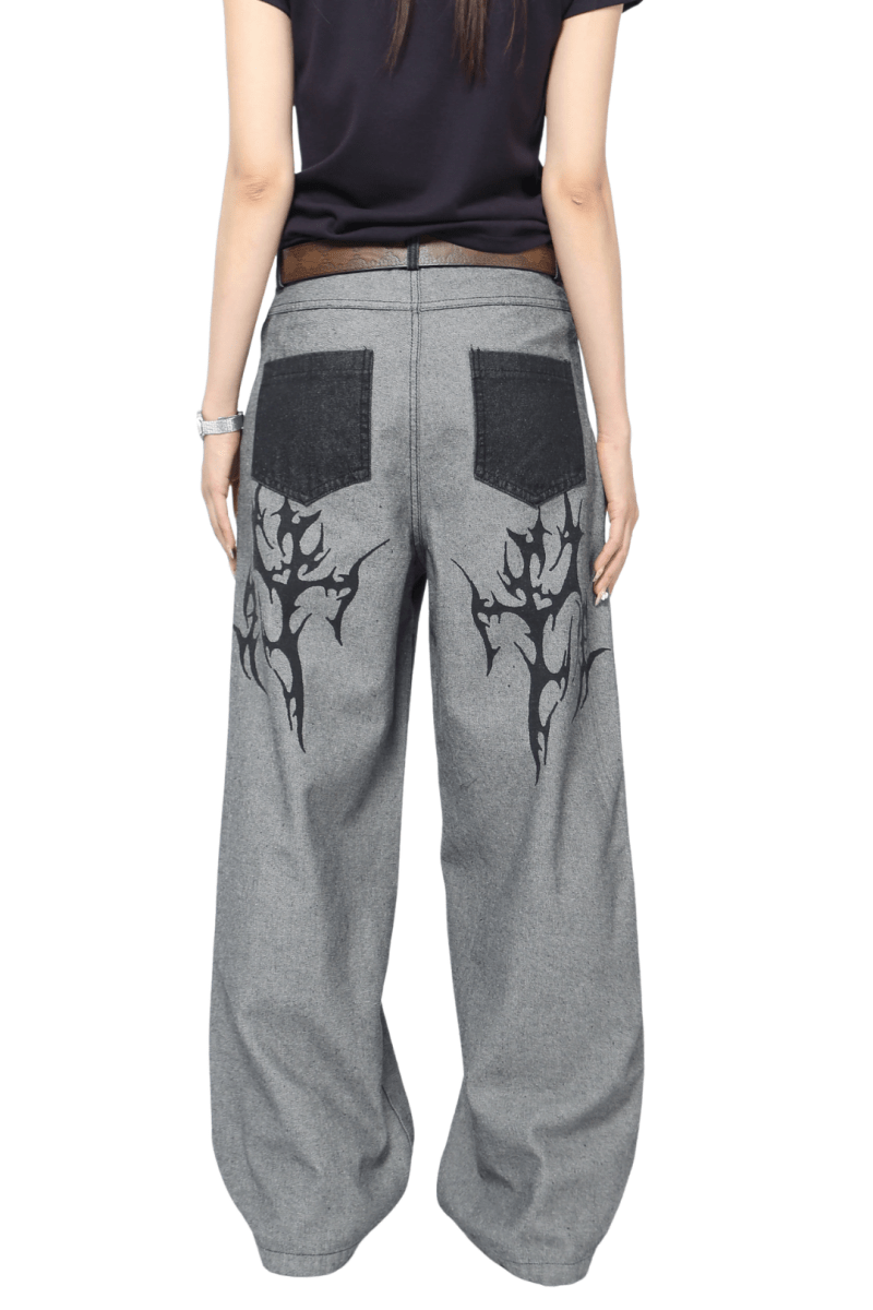 Tribal Ink Loose Jeans na2465