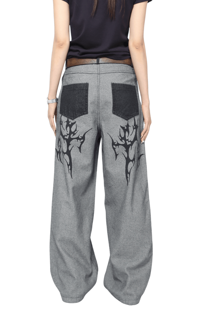 Tribal Ink Loose Jeans na2465