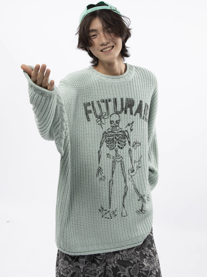 [FUTUREBOY] round neck sweater na1709