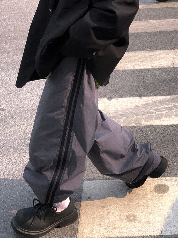 【Aurocean】Gray Nylon pants na1675 