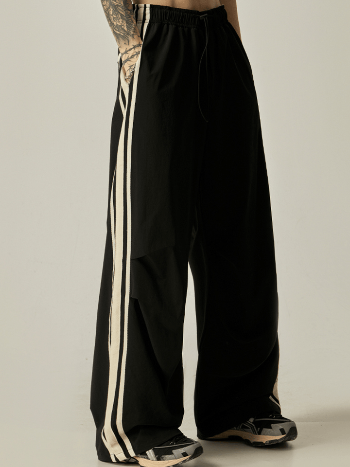Striped loose wide-leg casual pants NA1237
