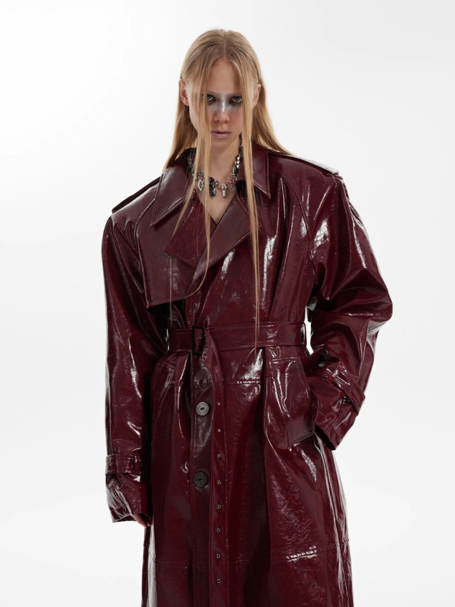 [CultureE] knee length trench coat na1528