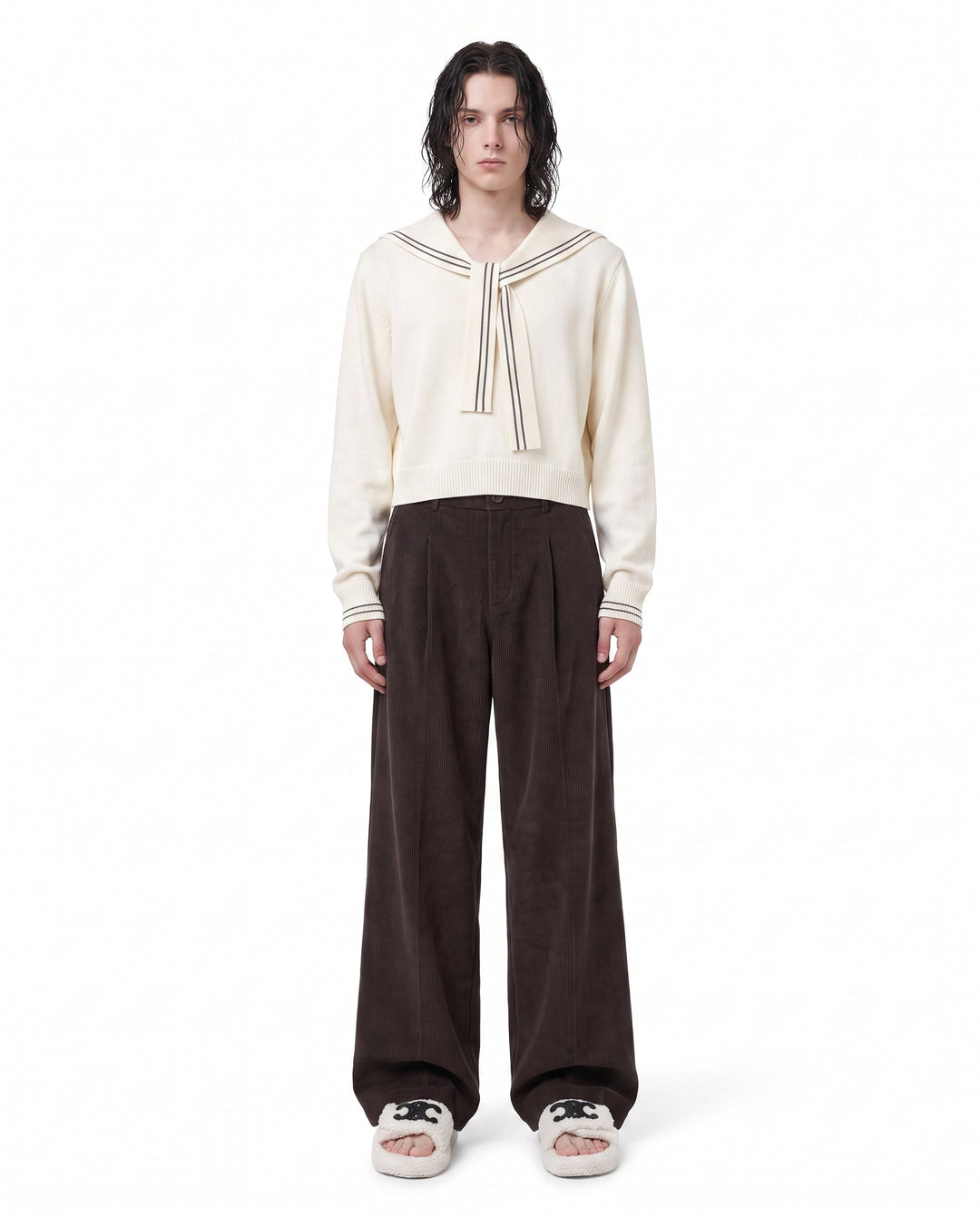 Corduroy Wide Pants na2986