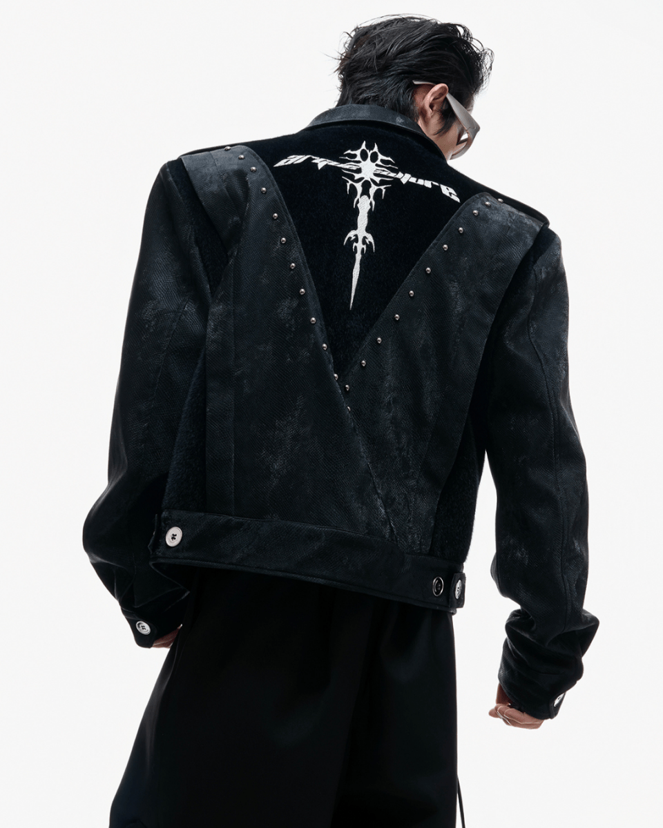 [ArguE CulturE] Noir Crest Cyber ​​Jacket na2255