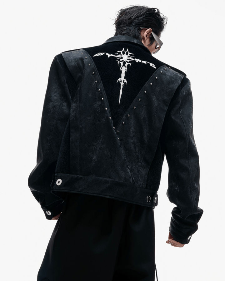 [ArguE CulturE] Noir Crest Cyber ​​Jacket na2255