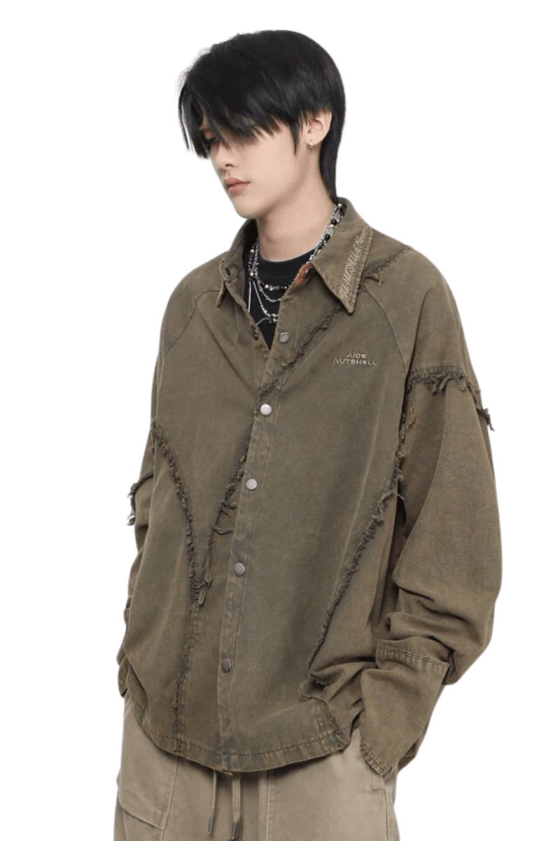 Frayed Edge Oversized Shirt na2455