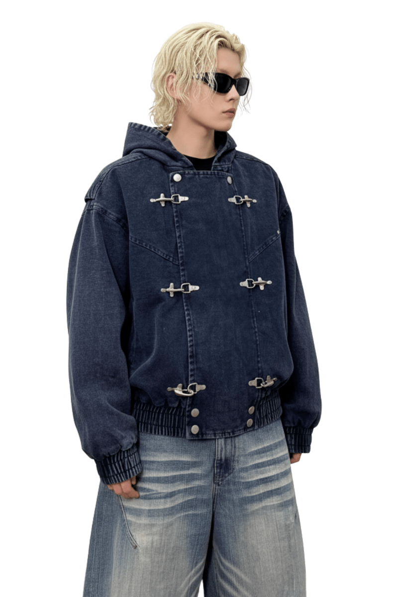 Buckle Washed Denim Hoodie na2433