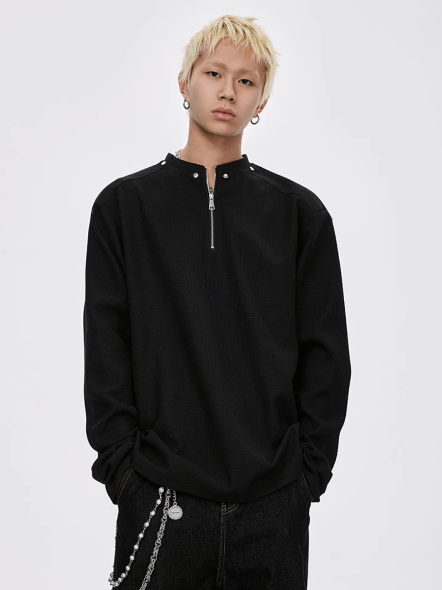 long-sleeved half-zip T-shirt na1947