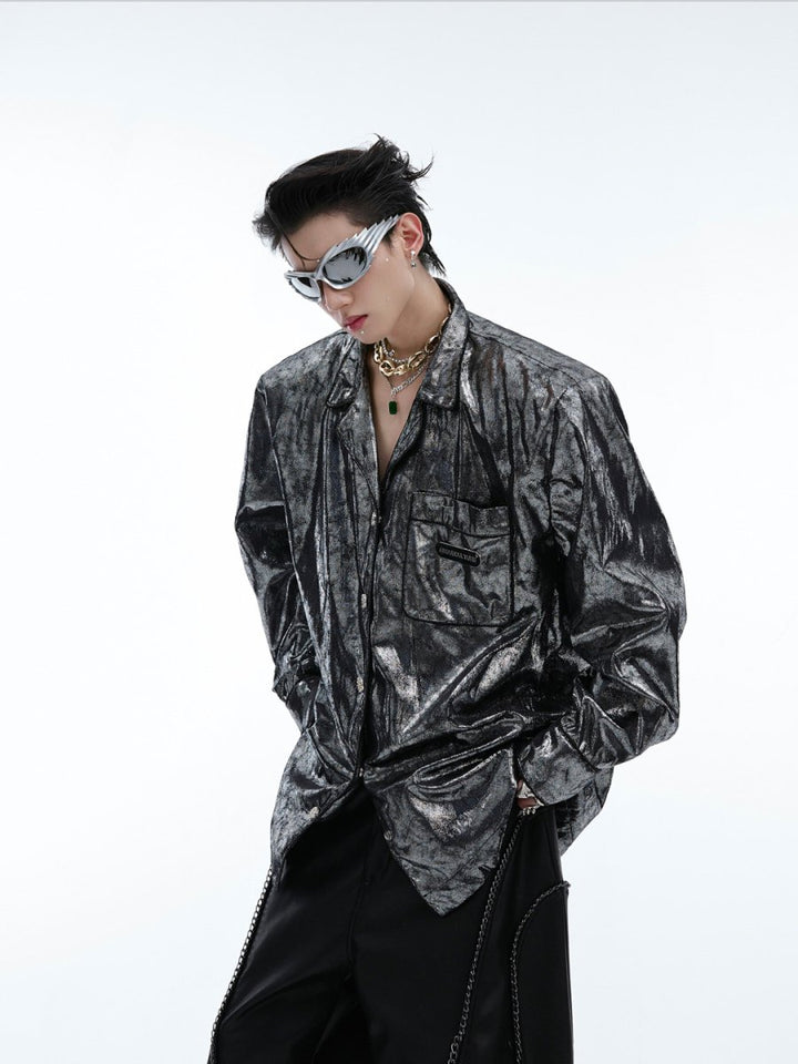 【CulturE】 Silver Shirt na1452 