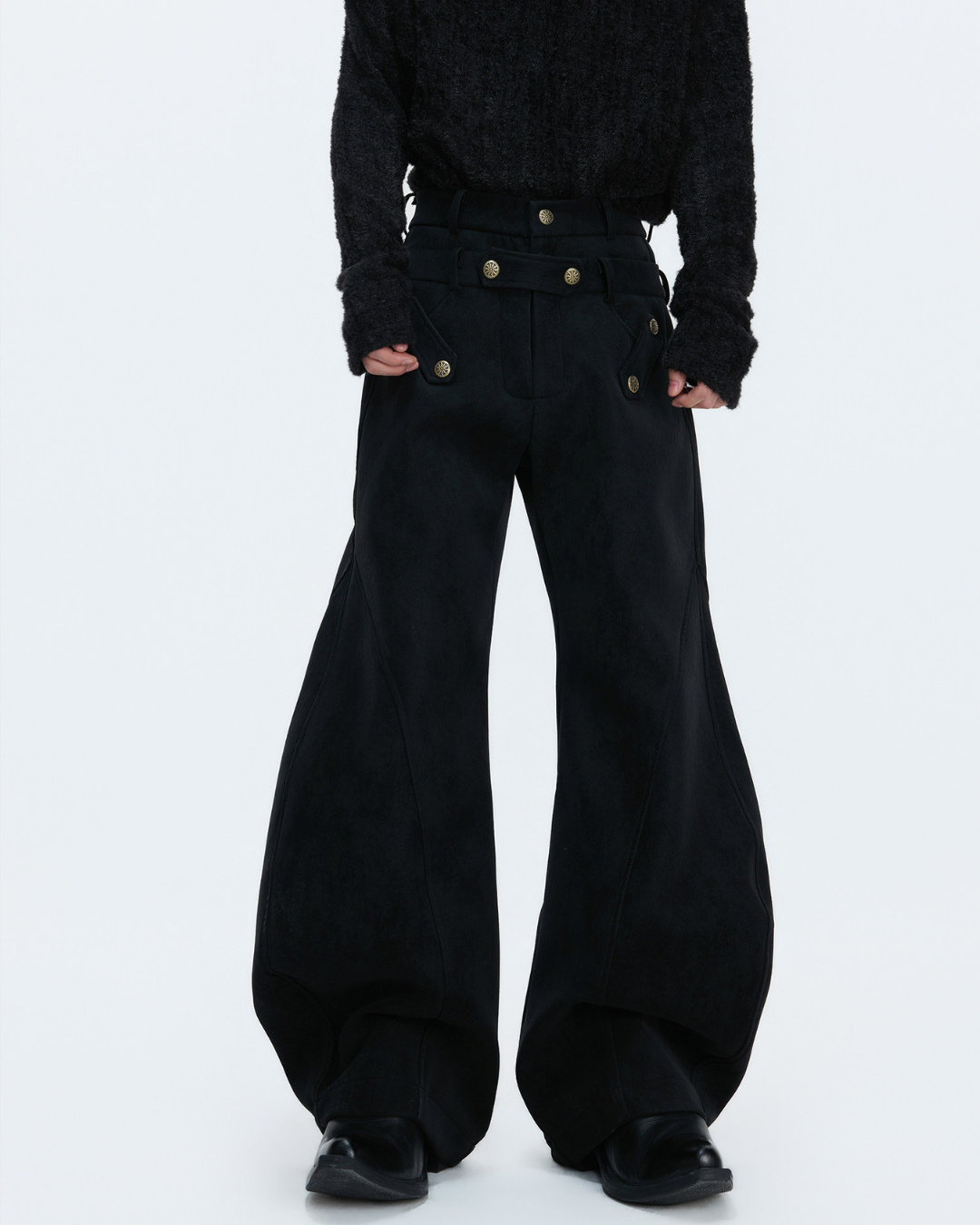 [ArguE CulturE] Brown Suede Buggy Pants na2286