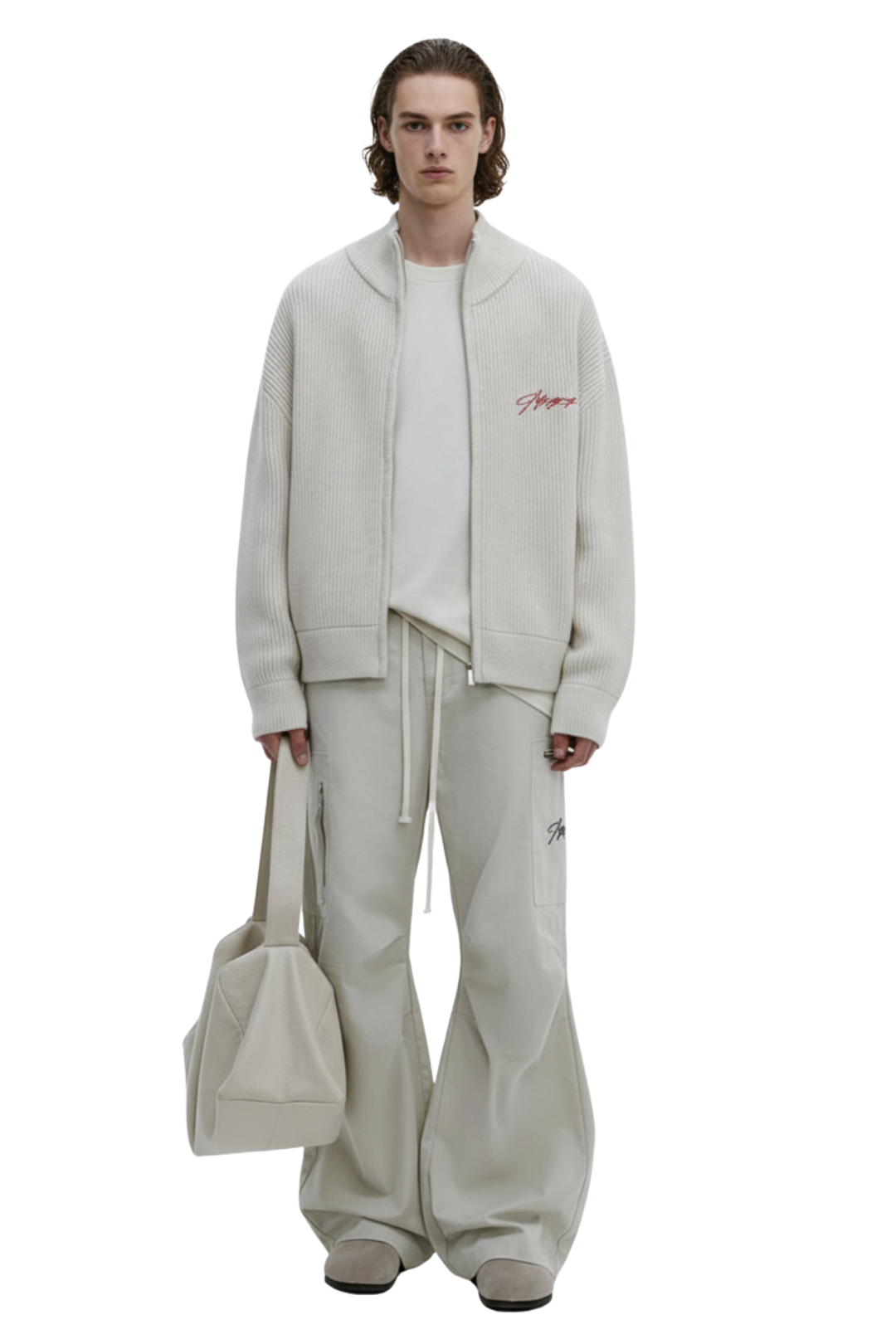 Ribbed High Neck Zip-Up Jacket na2398