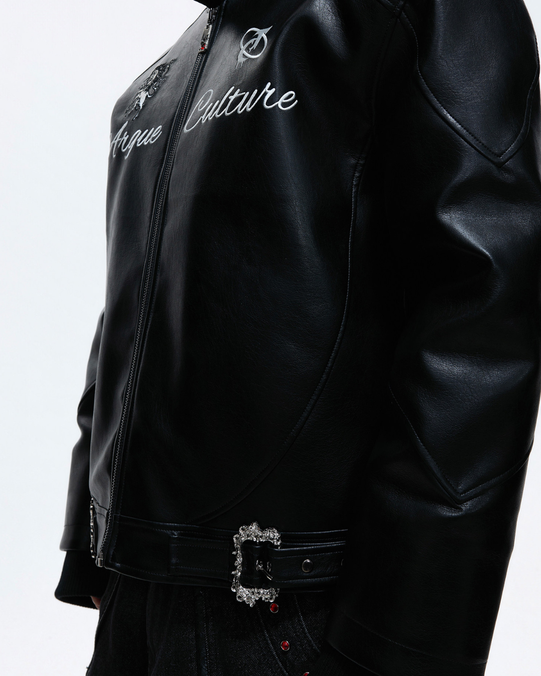 [ArguE CulturE] BLACK HORSE LEATHER JACKET na2287