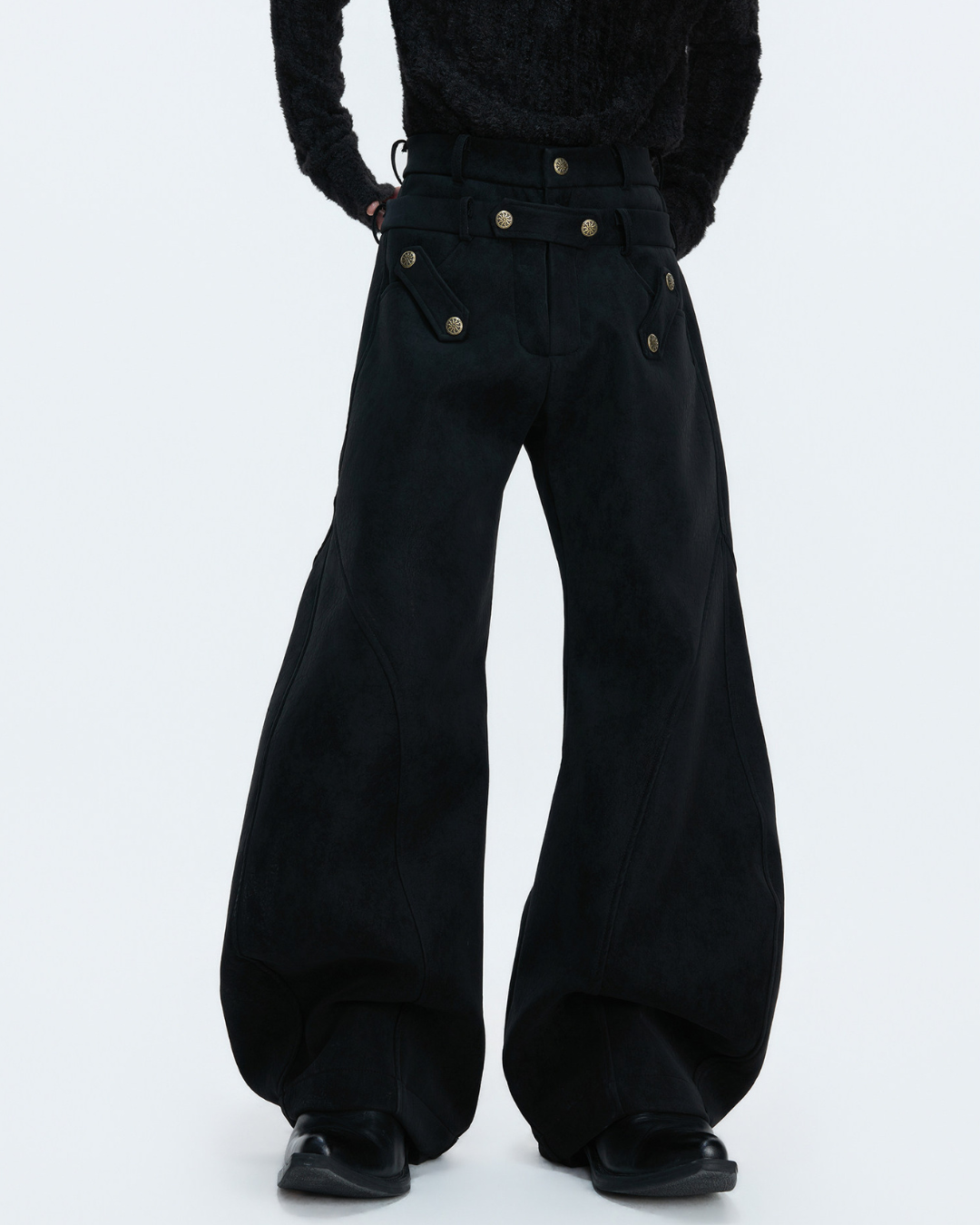 [ArguE CulturE] Brown Suede Buggy Pants na2286