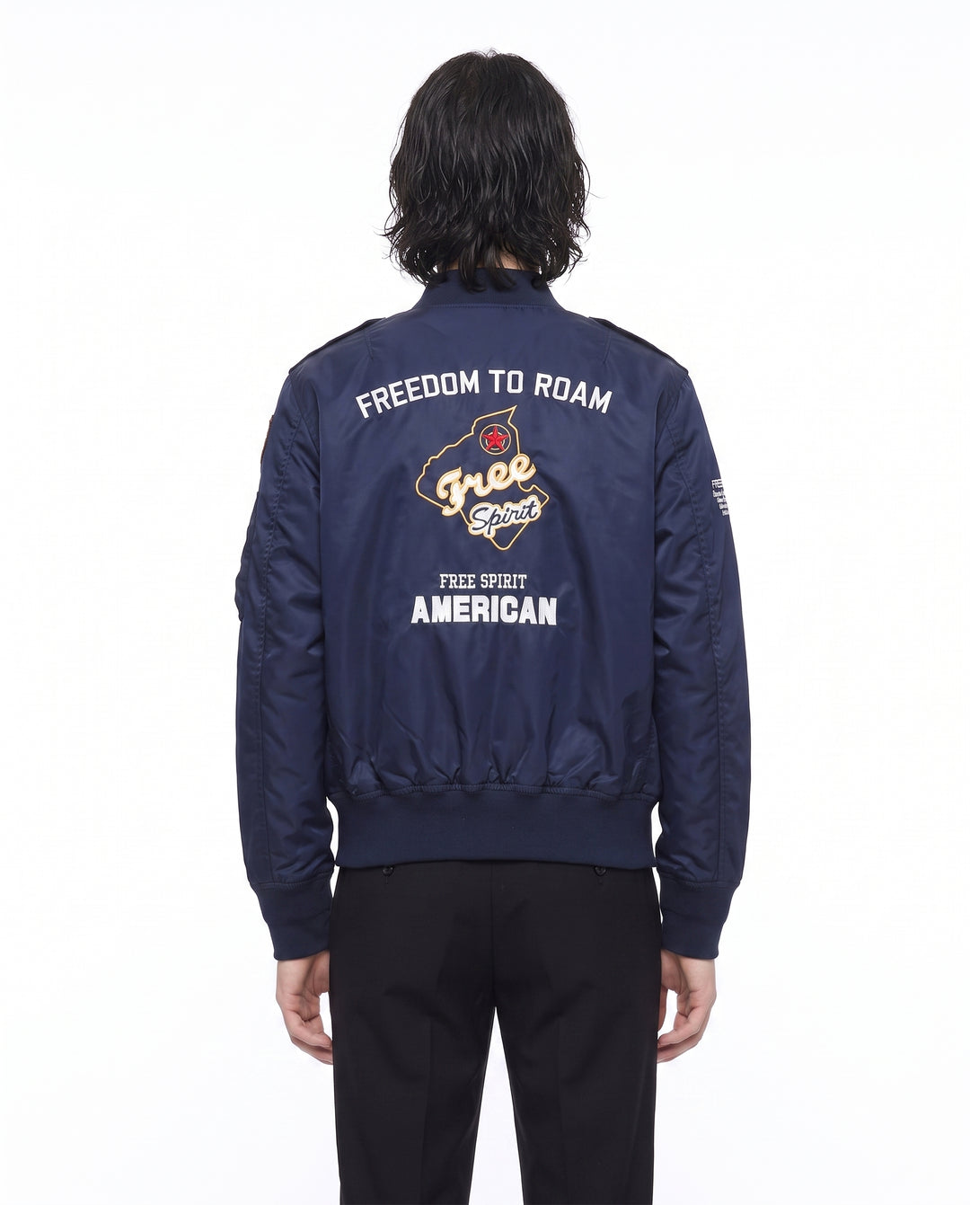 Patched Bomber Jacket na2988