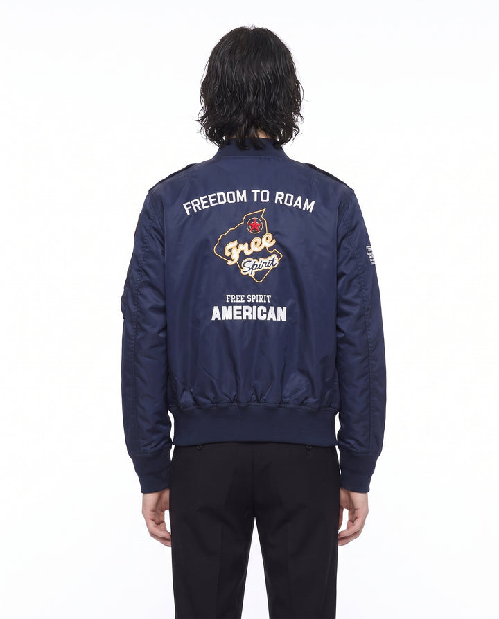 Patched Bomber Jacket na2988
