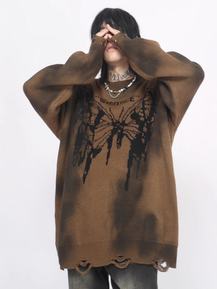 【Mz】broken holes sweater na1474