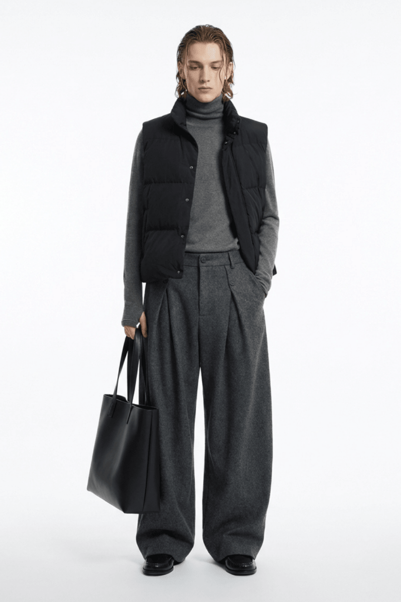 Wide Tuck Slacks na2361