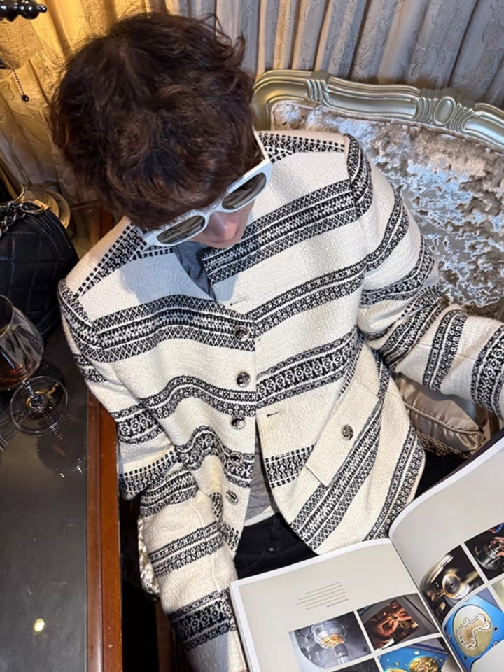 【ESC MAN STUDIO】vintage striped jacket  na1618