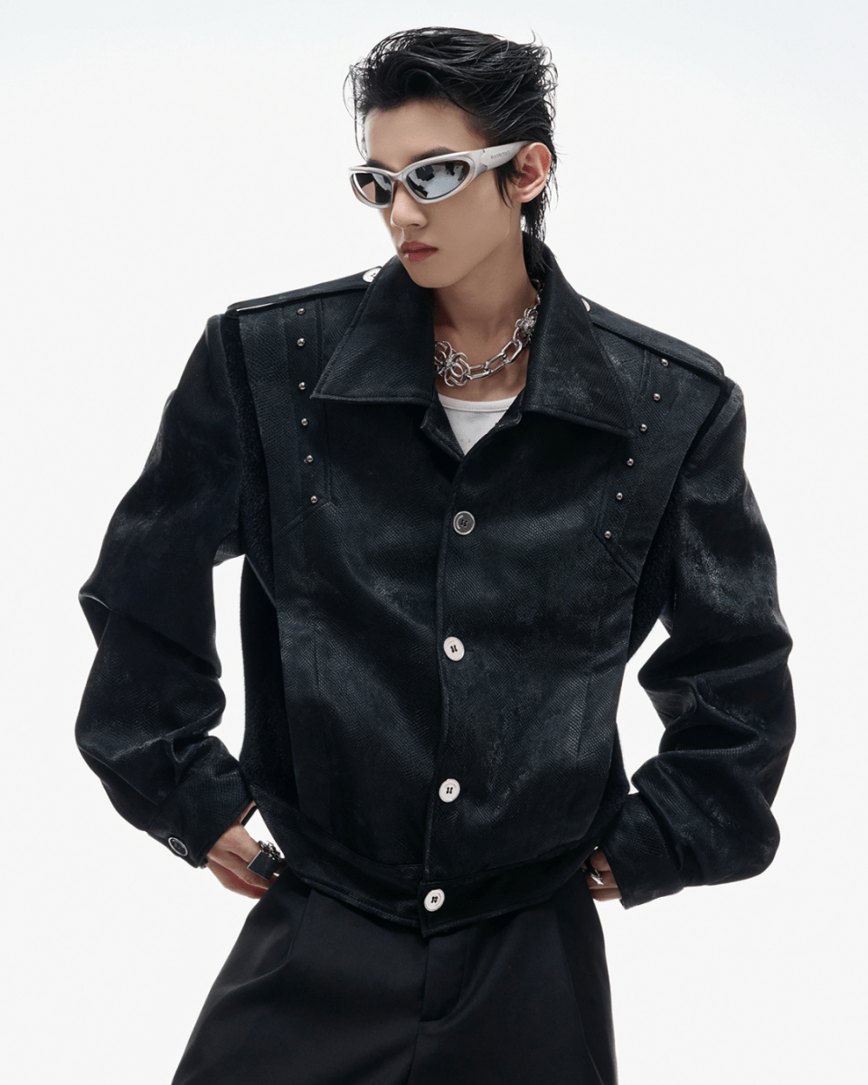 [ArguE CulturE] Noir Crest Cyber ​​Jacket na2255