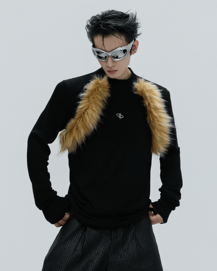 [ArguE CulturE] Golden Fang Fur Knit na2253