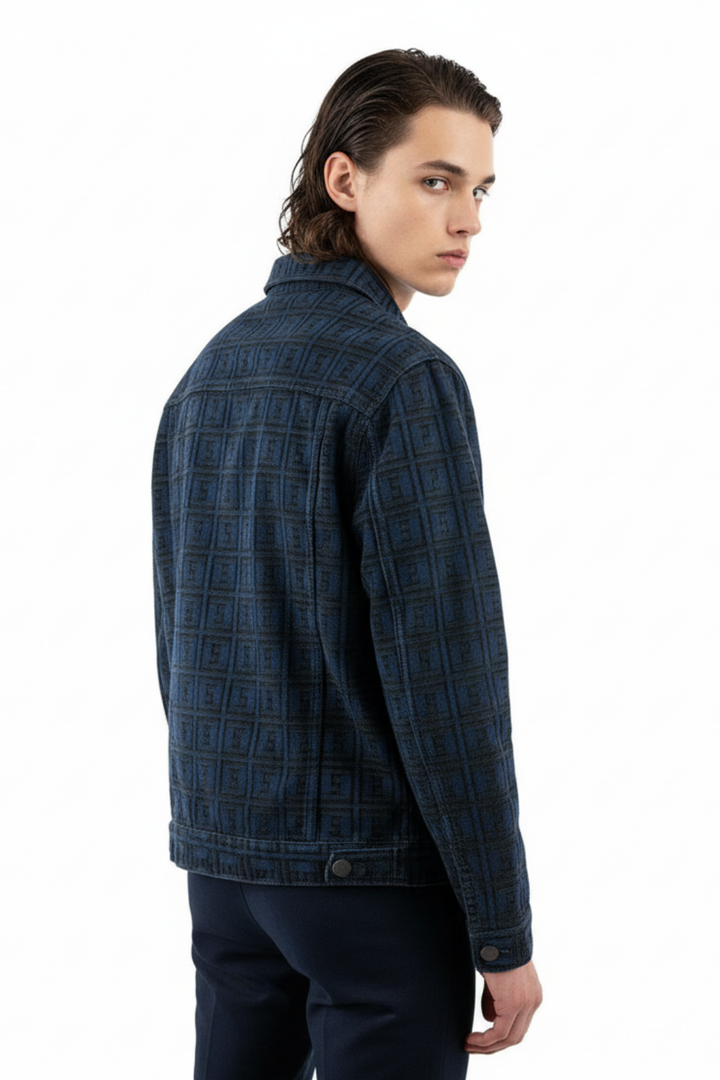 Embossed Monogram Denim Jacket  na2399