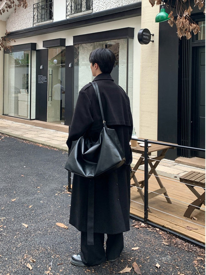 【ONELYC1NS】long knee-length trench coat na1639