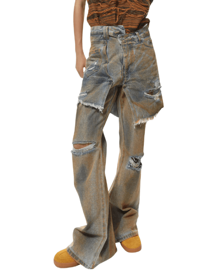 DEBRIS LAYERED JEANS na2307 