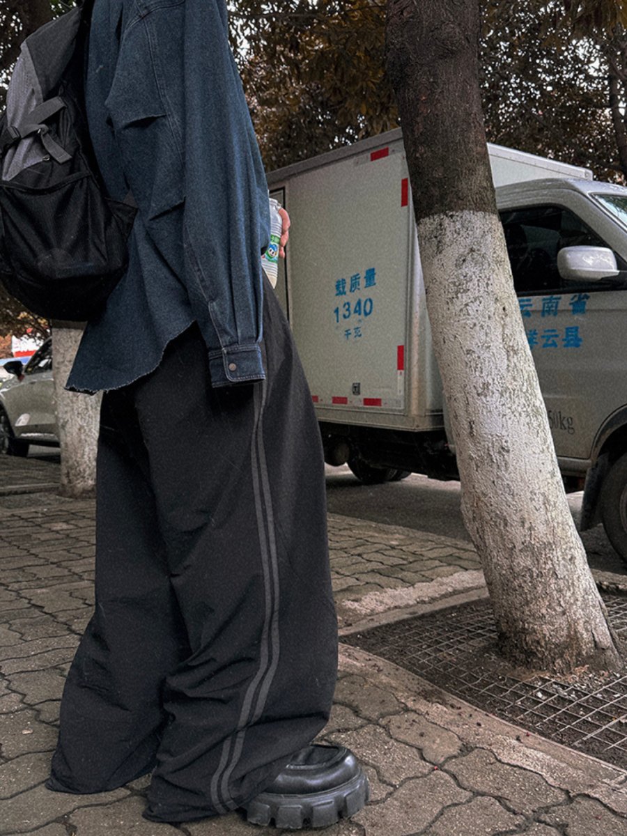 [Aurocean] Loose Black Sweatpants na1674