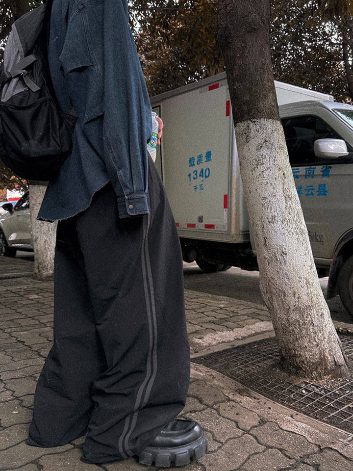 【Aurocean】Loose Black Sweatpants na1674