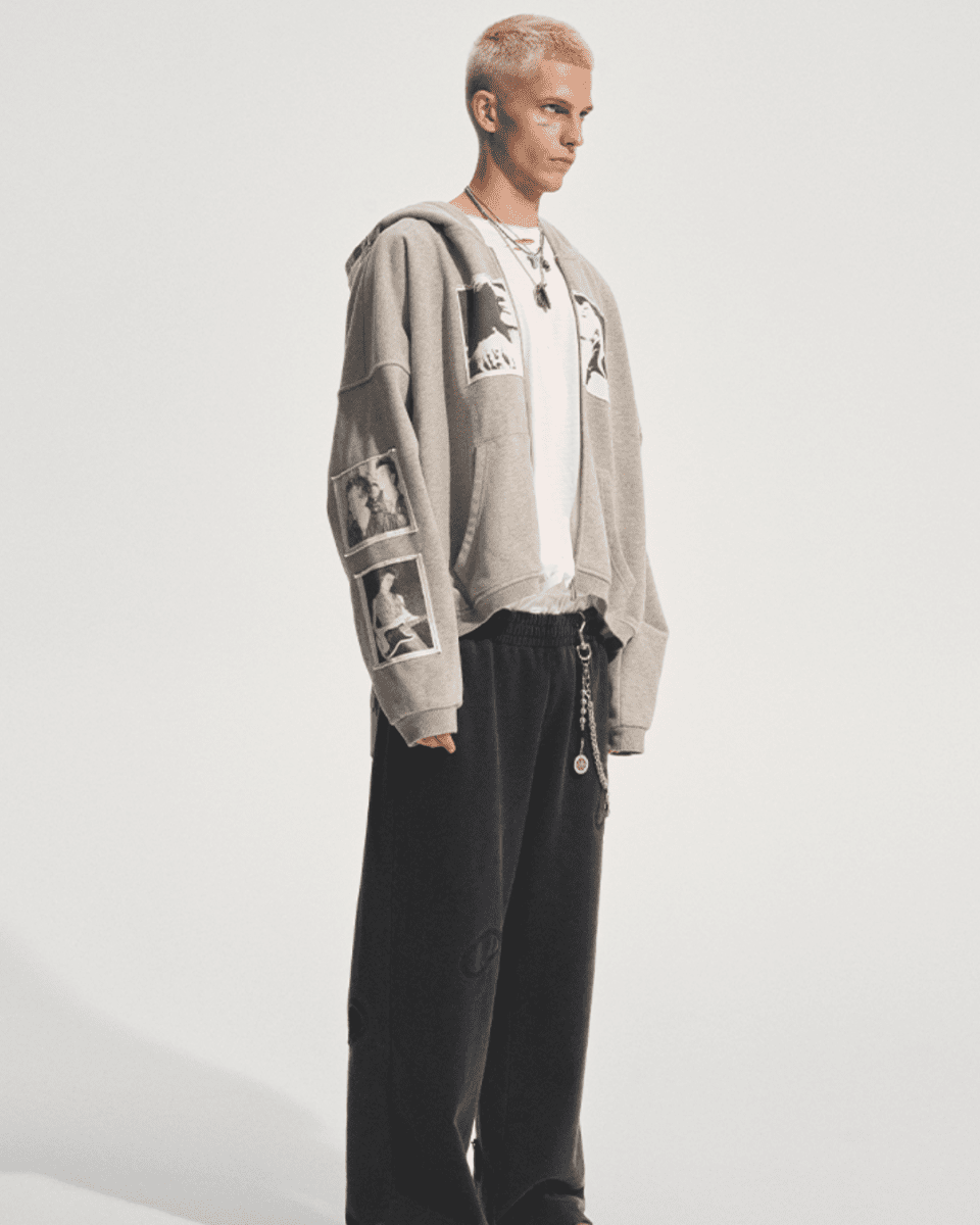 [bastard official] DUAL FRAME ZIP HOODIE na2306 