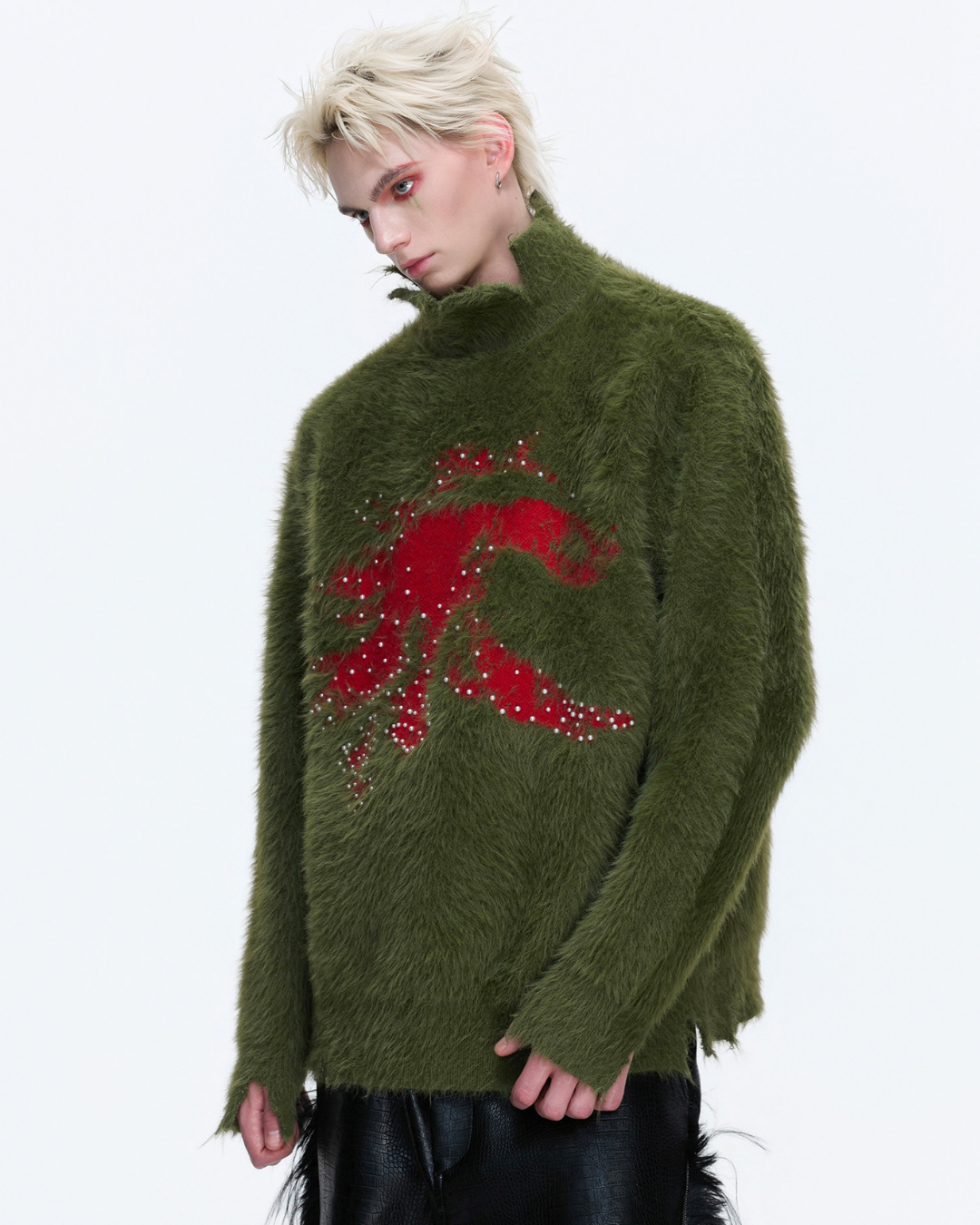 【ArguE CulturE】Crimson Howl Fur Jacket na2285