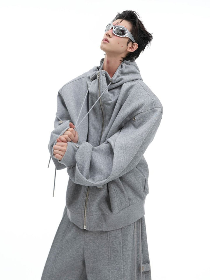 [CultureE] loose hooded sweater Jacket + Bottoms na1459 