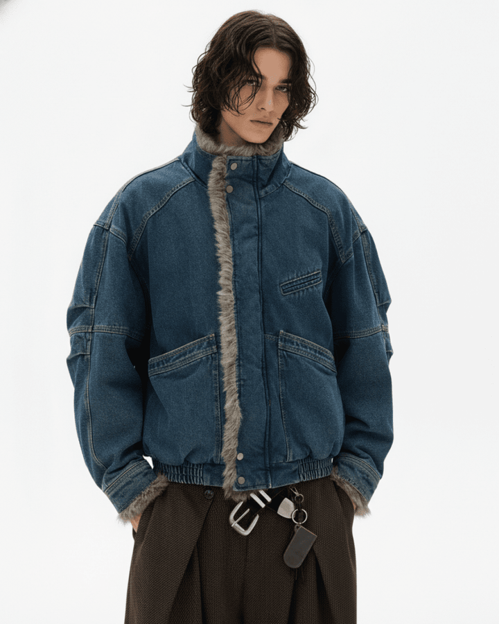 Fur Edge Denim Jacket na2313