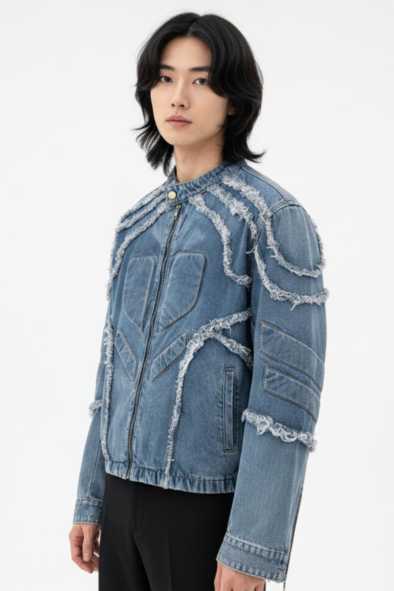 Distressed Denim Jacket na2512