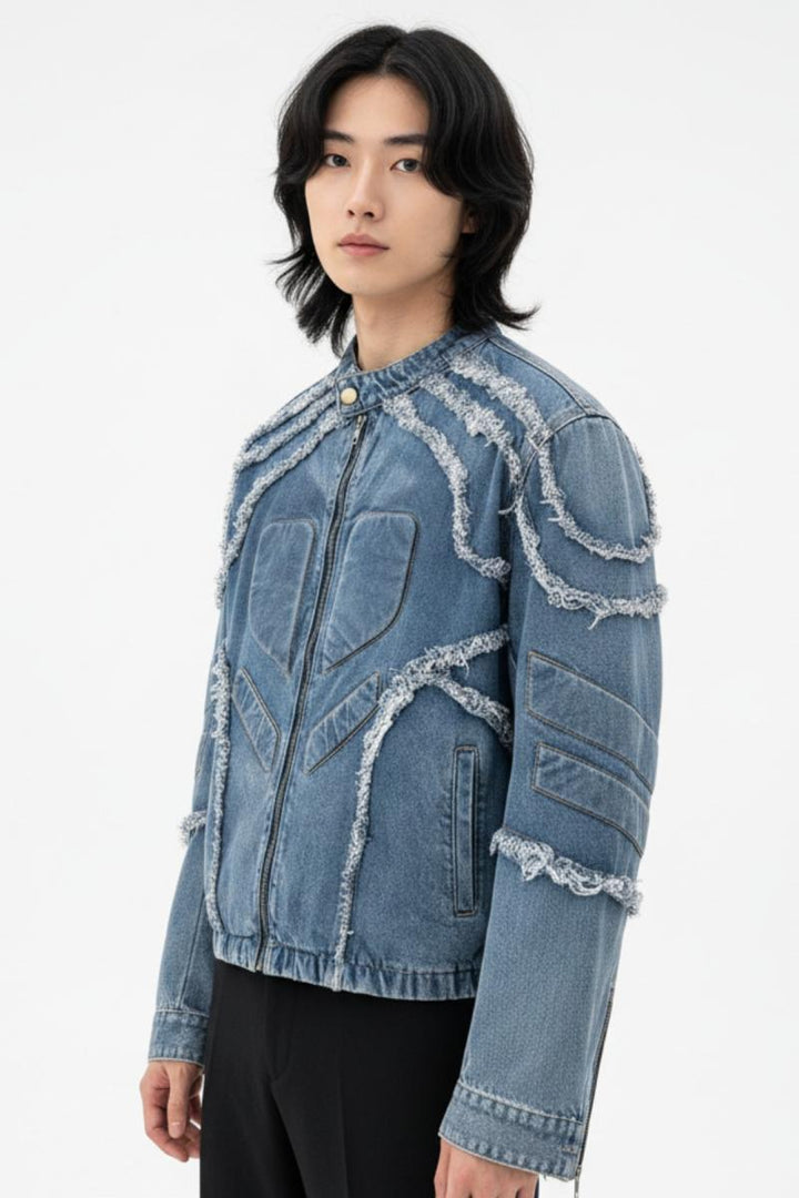 Distressed Denim Jacket na2512