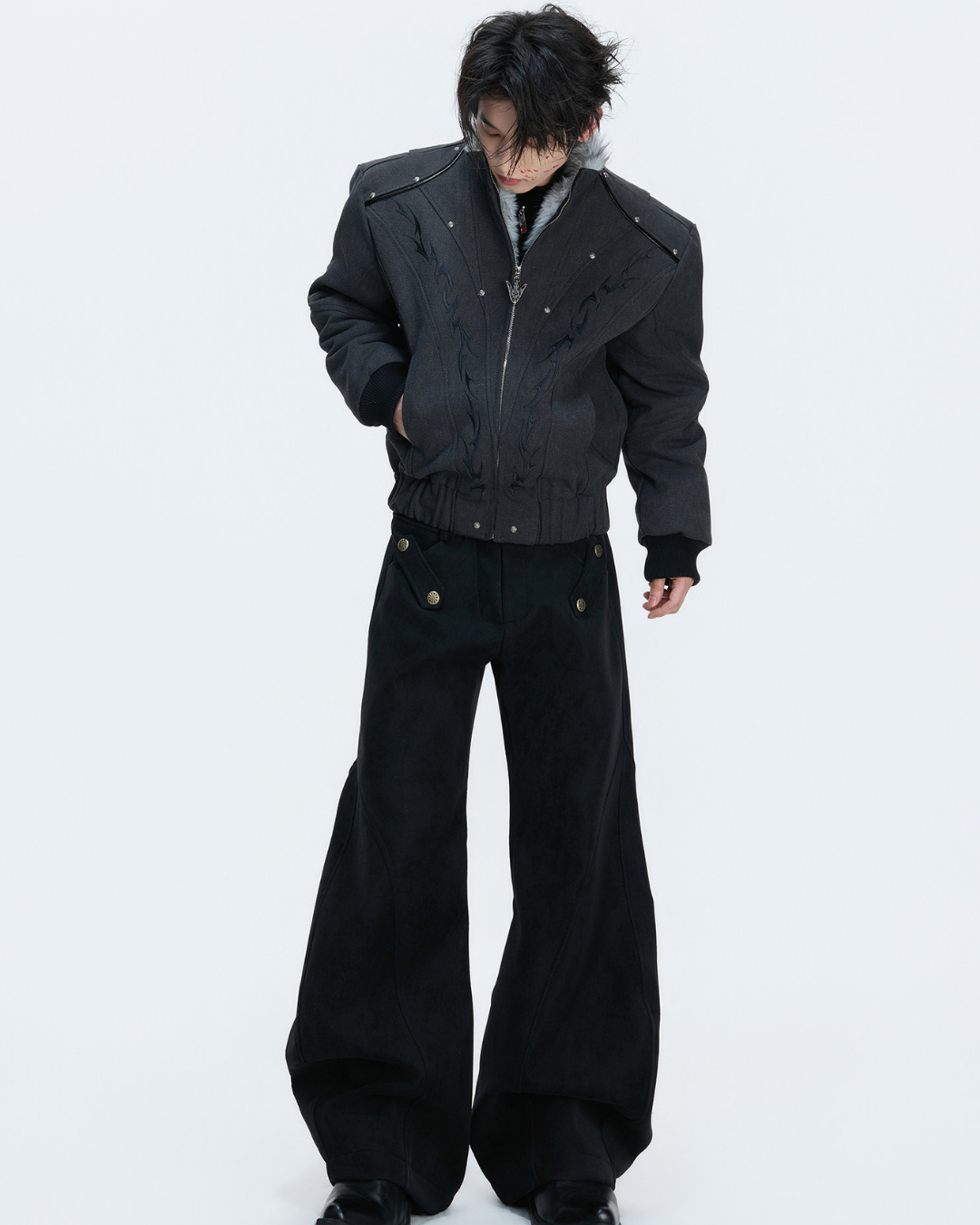 [ArguE CulturE] Brown Suede Buggy Pants na2286