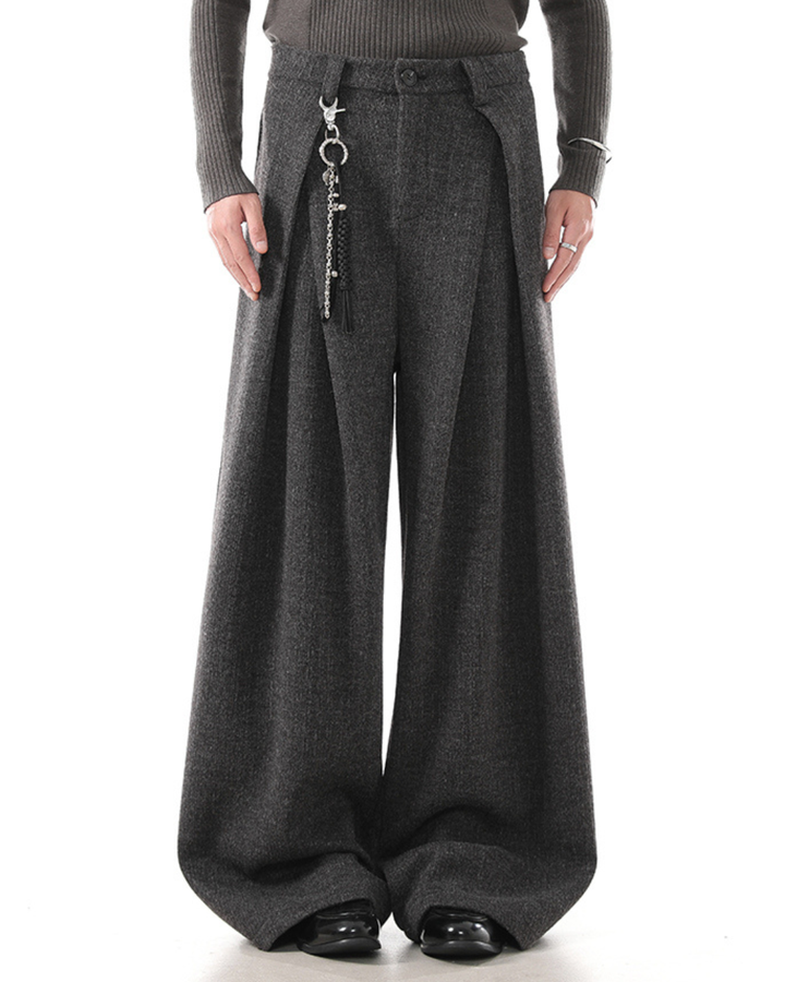 [BLANKIN] Muted Volume Wide Slacks na2284